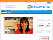 Tablet Screenshot of gettingorganizedmagazine.com
